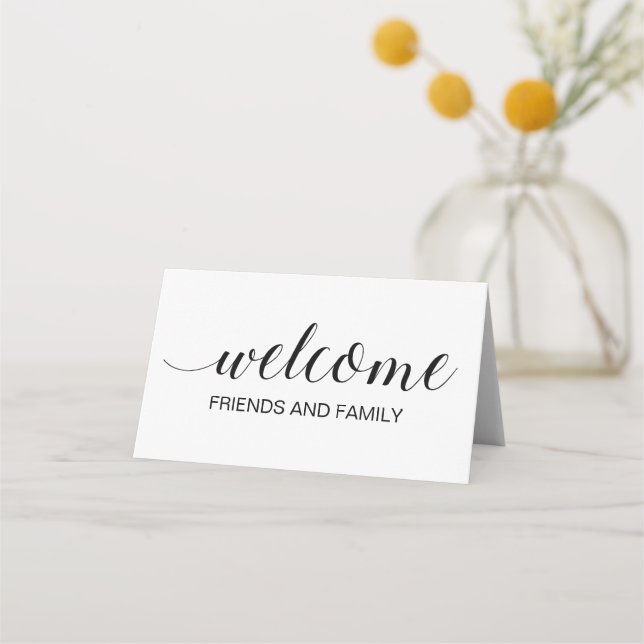Carte De Placement Élégant sac cadeau de bienvenue de mariage (Devant)