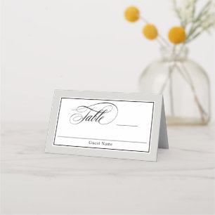 Carte De Placement Élégant Script Flouris Mariage