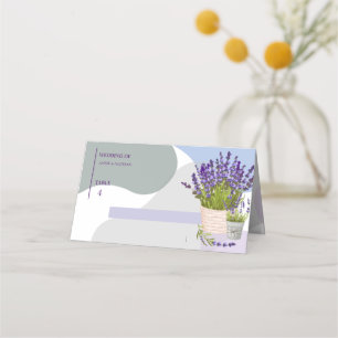 Carte De Placement Élégant Simple Cute Lavender Floral Bloom Mariage