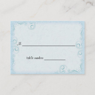 Carte De Placement Elégant tableau Mariage de défilement Turquoise