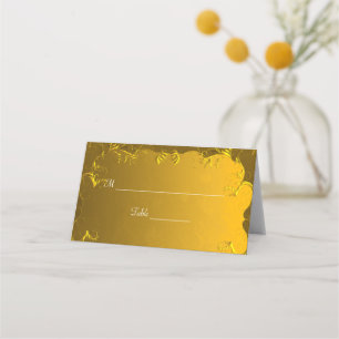 Carte De Placement Elégante carte de place de table Gold