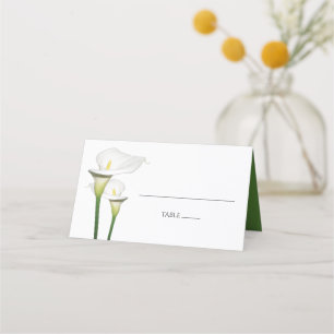 Carte De Placement Elégante carte Mariage Calla Lilies blanche