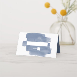 Carte De Placement Elégante carte Mariage couleur bleu-dusty