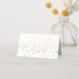 Carte De Placement Elégante carte Mariage Gold Confetti