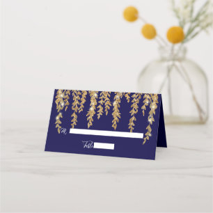 Carte De Placement Elégante Carte Place Twinkle Lights Gold Willow Le