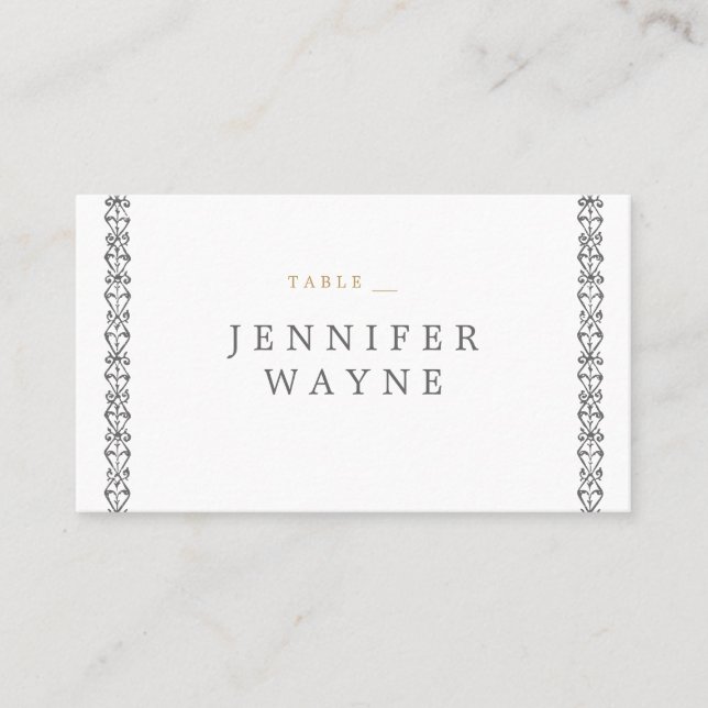 Carte De Placement Elégante classique classique classique classique c (Devant)