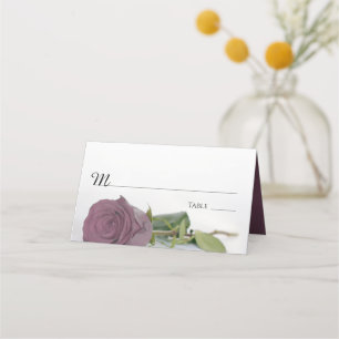 Carte De Placement Élégante écriture Mariage Dusty Mauve Rose Rose