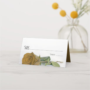 Carte De Placement Élégante écriture Mariage Rose or ocre