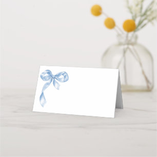 Carte De Placement Elégante Fête des mariées bleu Dusty main tirée Bo