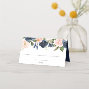 Carte de placement élégante florale rose fuchsia b