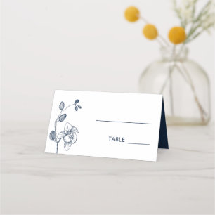Carte De Placement Elégante orchidée simple romantique mariage floral