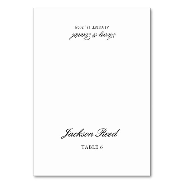 Carte de placement élégante pour invité de mariage (Par défaut)