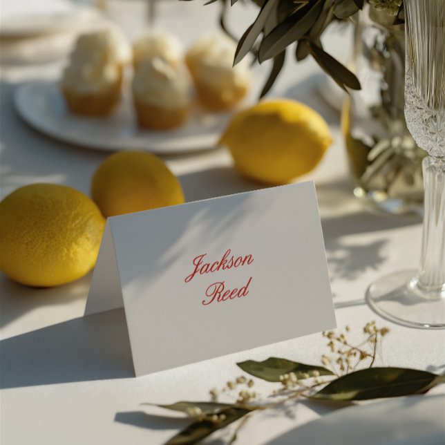 Carte de placement élégante pour invité de mariage (Vintage Elegant Wedding Guest Place Card)