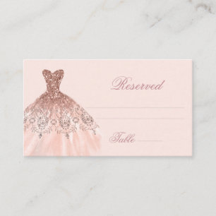 Carte De Placement Elégante Quinceañera espagnole Mis Quince Rose ros