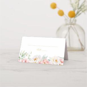 Carte De Placement Elégante Quinceañera rose & or