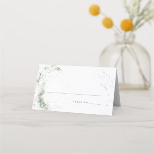 Carte De Placement Elégante Terre verdure Aquarelle Mariage Place C