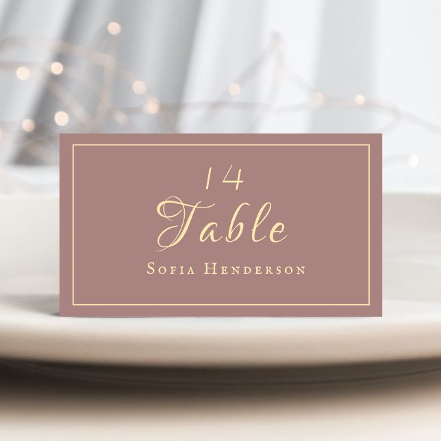 Carte De Placement Elégante Typographie Or Table d'accueil de mariage (Créateur téléchargé)