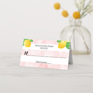 Carte De Placement Elle a trouvé son Lemon Bridal Shower de prédilect