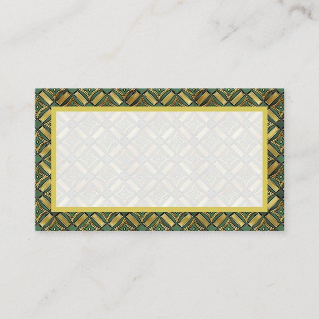 Carte De Placement Emerald & Gold Art Déco (Devant)