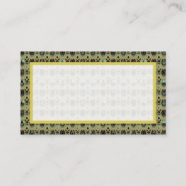 Carte De Placement Emerald & Gold Art Déco (Devant)