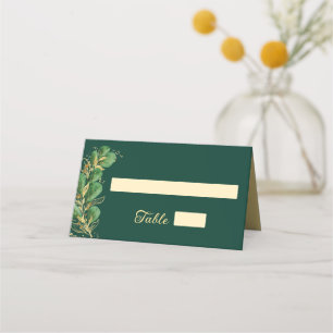 Carte De Placement Emerald Green et or Jewel Mariage