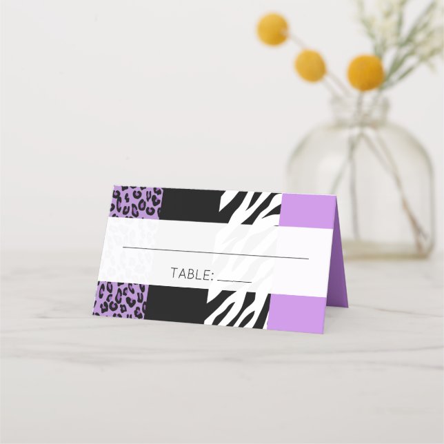 Carte De Placement Empreinte de léopard, Zebra Print, Poster de anima (Devant)