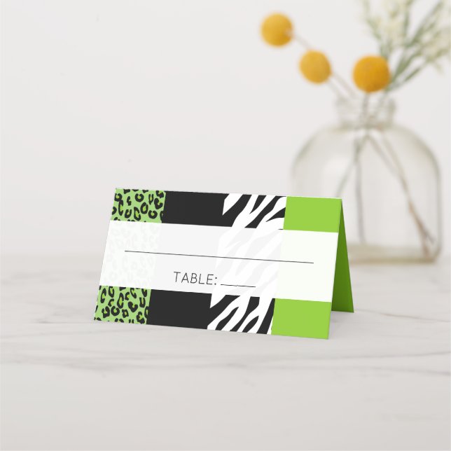 Carte De Placement Empreinte de léopard, Zebra Print, Poster de anima (Devant)