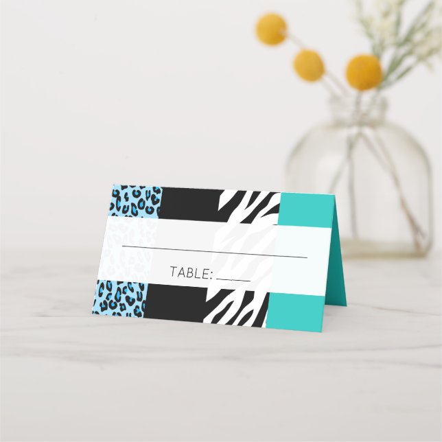 Carte De Placement Empreinte de léopard, Zebra Print, Poster de anima (Devant)