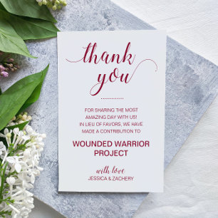 Carte De Placement En Lieu Et Place De Faveur Dons De Charité Mariage