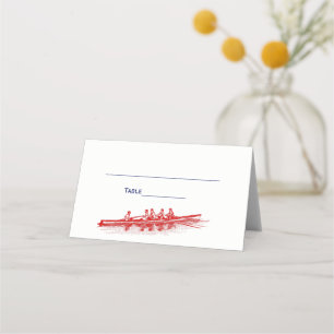 Carte De Placement Équipe d'aviron de l'équipage de rameurs de rame r