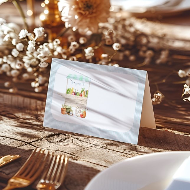 Carte De Placement Étal de légumes du marché des garçons (Créateur téléchargé)