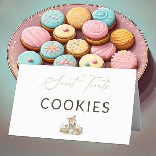 Carte De Placement Étiquette alimentaire Cookies Douceurs Fille Renar