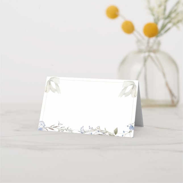 Carte De Placement Étiquette alimentaire de la coquette Fleur sauvage (Devant)