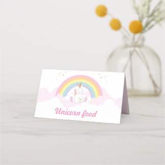 Carte De Placement Étiquette alimentaire Unicorn, Unicorn