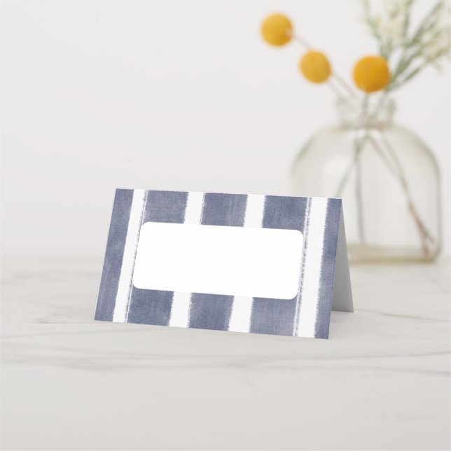 Carte De Placement Étiquette de nourriture pour Baby Shower "À la mer (Devant)