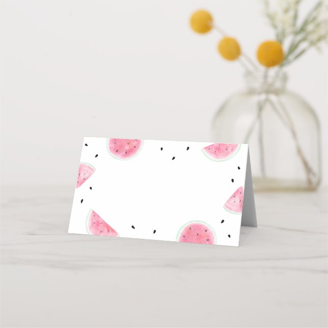 Carte De Placement Étiquette de table pliable pastèque (Devant)
