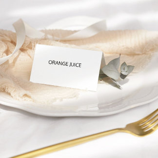 Carte De Placement Étiquettes de Nourriture de Buffet de Calligraphie