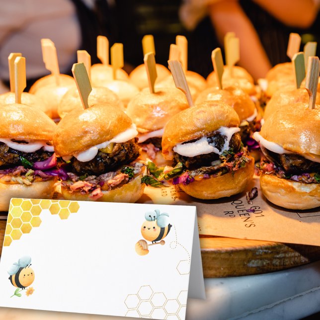 Carte De Placement Étiquettes de nourriture pour abeilles et peigne d (Créateur téléchargé)