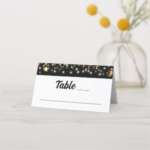 Carte De Placement Étoiles d'or noir