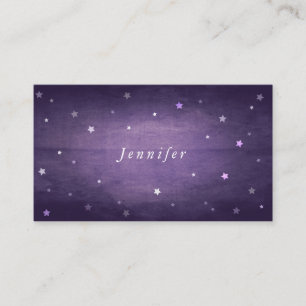 Carte De Placement Etoiles Vintages pourpres fanées Halloween