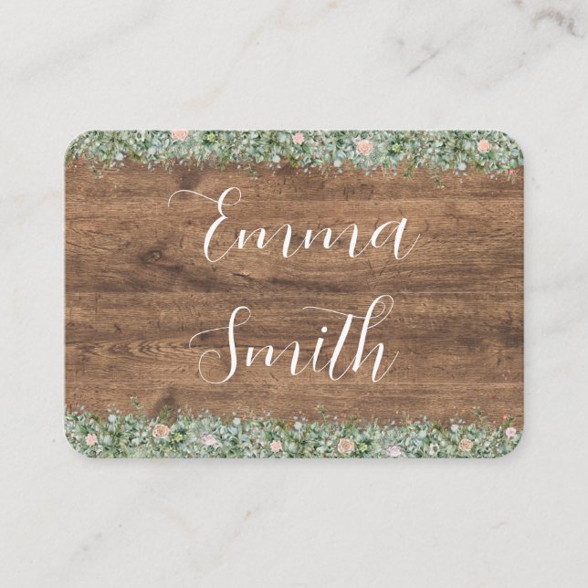 Carte De Placement Eucalyptus Dusty Rose Place Cards | Greenery (Devant)