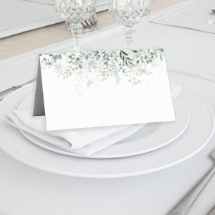 Carte De Placement Eucalyptus Feuille Verdure Élégante Moderne