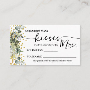 Carte De Placement Eucalyptus Gold Combien de baisers pour Mme Game C