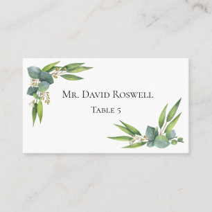 Carte De Placement Eucalyptus Green Mariage personnalisé