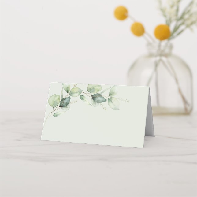 Carte De Placement Eucalyptus Green Succulent Mariage Carte Place (Devant)