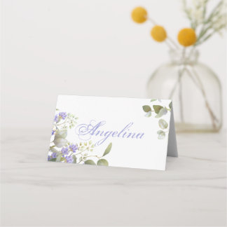 Carte De Placement Eucalyptus romantique et Mariage de lavande