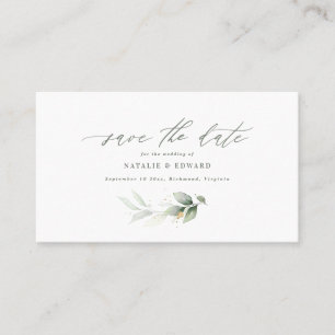Carte De Placement Événement mariage vert sauge eucalyptus or save th