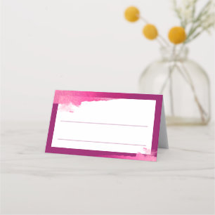 Carte De Placement ÉVÉNEMENT RELIGIEUX feuille d'or croix prune rose