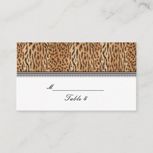 Carte De Placement Exotic Print Animal Skin Mariage Plaque (Devant)