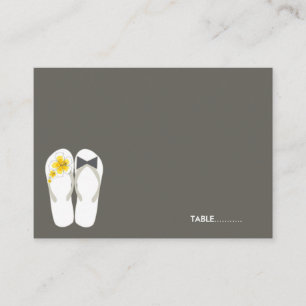 Carte De Placement fatfatit Beach Hibiscus Flip Flops Lieu d'accueil 